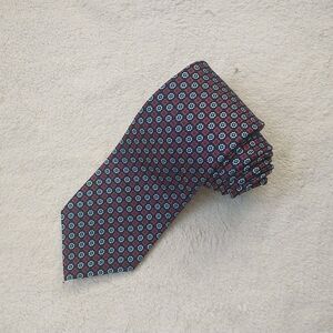 Brooks Brothers Necktie Tie Red Blue White Geometric Floral Jacquard Silk USA